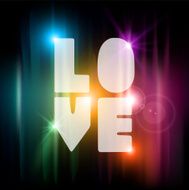 Valentines day love text greeting card