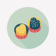 Valentine's Day chocolate flat icon with long shadow eps10 N25