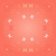 Cute decorative background with butterflies vector N2