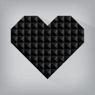 black retro heart triangle abstract love valentine day jewel tex