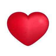 Big Red Heart over white