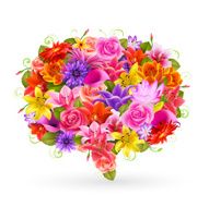 Summer Sale bubble Colorful flowers