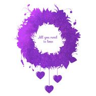 Flower frame watercolor wreath N3