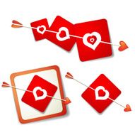 Elements with hearts for Valentine's Day N2