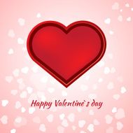 Valentines day card on pink background
