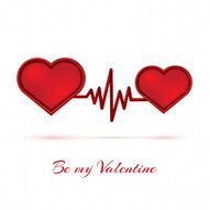 Valentines day card on pink background N2