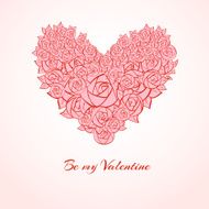 Valentines day card on pink background N4