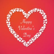Happy Valentine's Day Vector Background with Heart Love Shape R