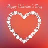 Happy Valentine&#039;s Day Vector Background with Heart Love Shape R N6