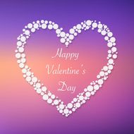 Happy Valentine&#039;s Day Vector Background with Heart Love Shape R N9
