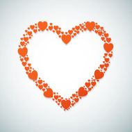 Happy Valentine's Day Vector Background with Heart Love Shape R N10
