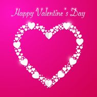 Happy Valentine's Day Vector Background with Heart Love Shape R N11