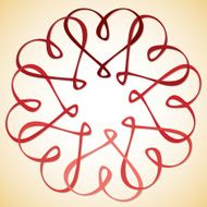 Interlinked Heart Circle in vector format N3