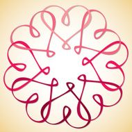 Interlinked Heart Circle in vector format N4