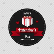 Valentine's Day greeting card illustration