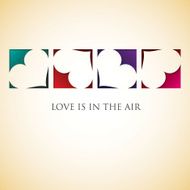 Heart cut out Valentine&#039;s Day card in vector format