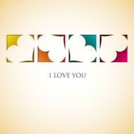 Heart cut out Valentine&#039;s Day card in vector format N3