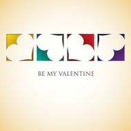 Heart cut out Valentine&#039;s Day card in vector format N4
