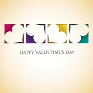 Heart cut out Valentine&#039;s Day card in vector format N5