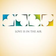 Heart cut out Valentine&#039;s Day card in vector format N6