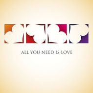Heart cut out Valentine&#039;s Day card in vector format N7