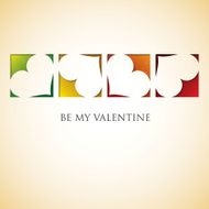 Heart cut out Valentine&#039;s Day card in vector format N9