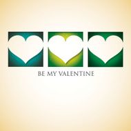 Heart cut out Valentine&#039;s Day card in vector format N13