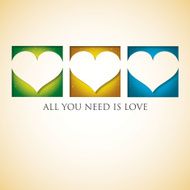 Heart cut out Valentine&#039;s Day card in vector format N17