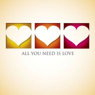Heart cut out Valentine&#039;s Day card in vector format N18