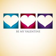 Heart cut out Valentine&#039;s Day card in vector format N20