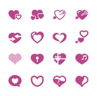 heart and valentine day icon set 2 vector eps10