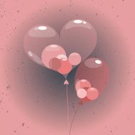 Sphere ballons inside heart balloon N2