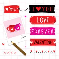 Valentine I Love You Sweetheart Cute Cartoon Vector N2
