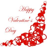 Happy Valentine's Day lettering Greeting Card on white background N3