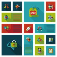 Valentineâs Day ui flat design background set eps10 N2