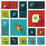 Valentineâs Day ui flat design background set eps10 N4