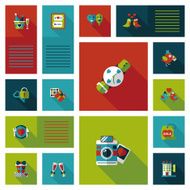 Valentineâs Day ui flat design background set eps10 N5