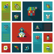 Valentineâs Day ui flat design background set eps10 N7