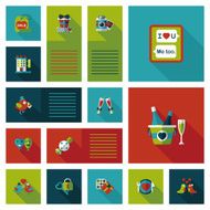Valentineâs Day ui flat design background set eps10 N8
