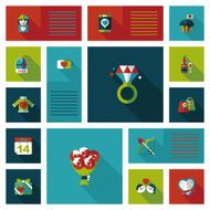 Valentineâs Day ui flat design background set eps10 N9