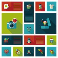 Valentineâs Day ui flat design background set eps10 N10