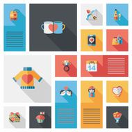 Valentineâs Day ui flat design background set eps10 N15