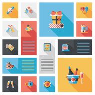 Valentineâs Day ui flat design background set eps10 N17