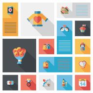 Valentineâs Day ui flat design background set eps10 N18