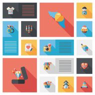 Valentineâs Day ui flat design background set eps10 N19