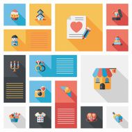 Valentineâs Day ui flat design background set eps10 N22