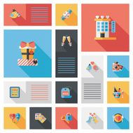 Valentineâs Day ui flat design background set eps10 N23