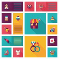 Valentineâs Day ui flat design background set eps10 N25