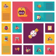 Valentineâs Day ui flat design background set eps10 N26