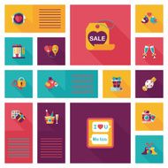 Valentineâs Day ui flat design background set eps10 N29